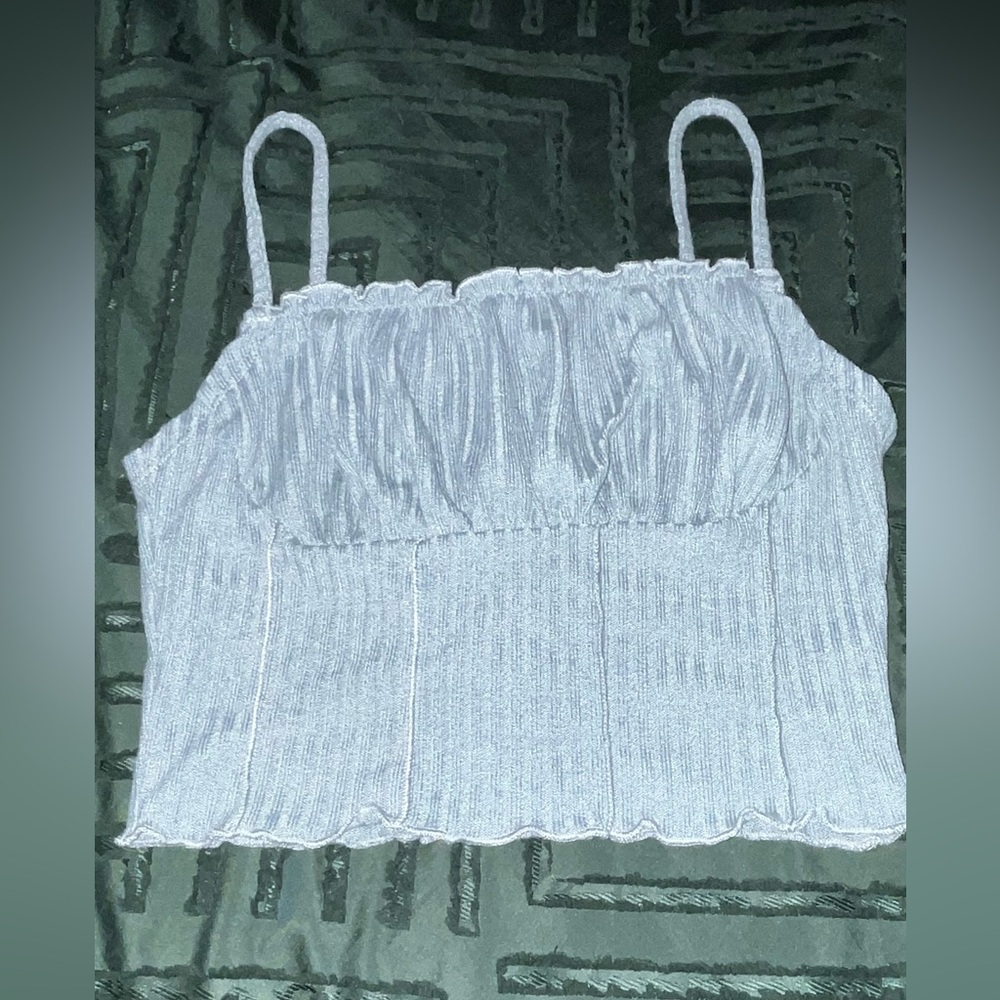 Seafoam green crop tank top